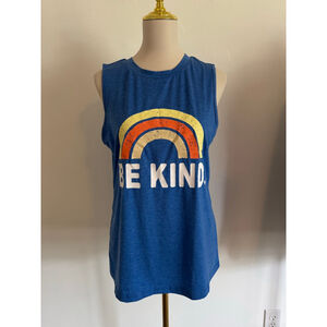 Women's IRISGOD Tank Top Size M Blue Rainbow